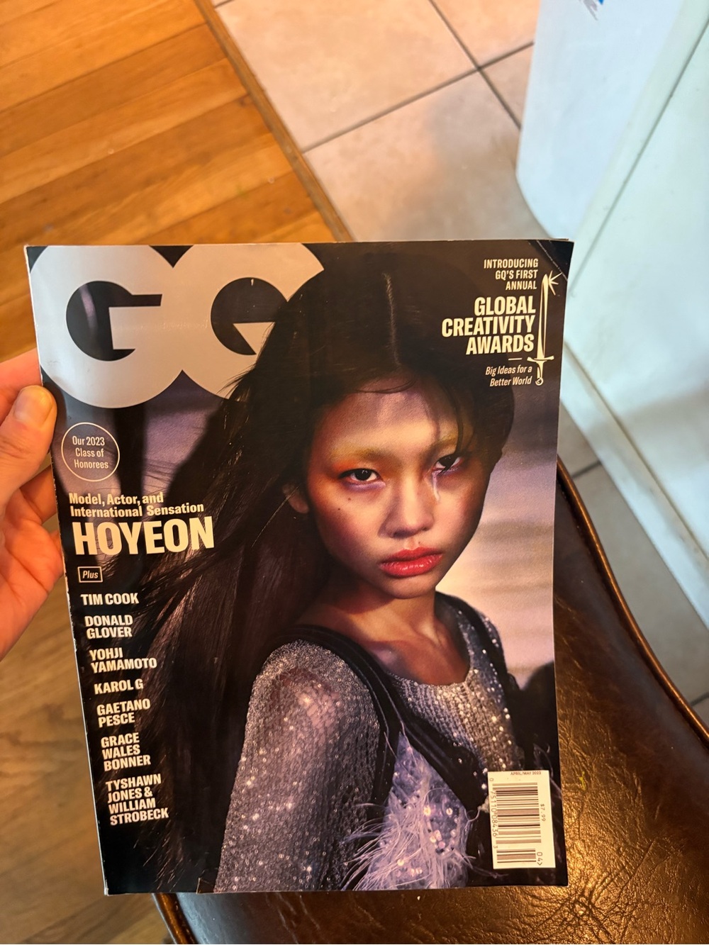 GQ Magazine April/May 2023 Hoyeon Tim Cook Donald Glover Yohji Yamamoto Gaetano